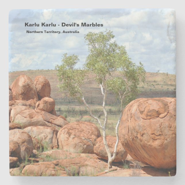 Karlu Karlu "Djävulen Marbles" Stenunderlägg (Framsidan)