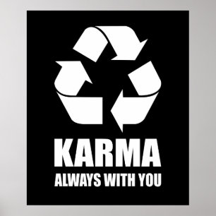 Karma alltid med din buddhist Buddha Funny Poster