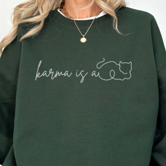 Karma är en katt t shirt