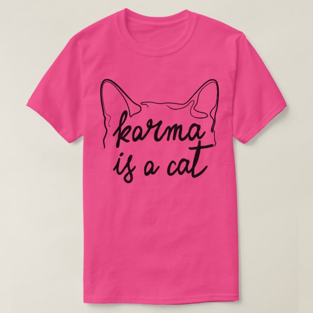 Karma är en katt t shirt (Design framsida)