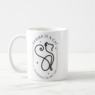 Karma är en kattpurring i min Lap Funny Cat Lover Kaffemugg