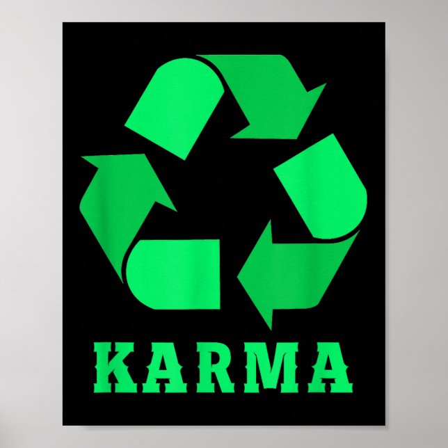 Karma Återvinning Miljöskydd Klimat P Poster (Framsidan)