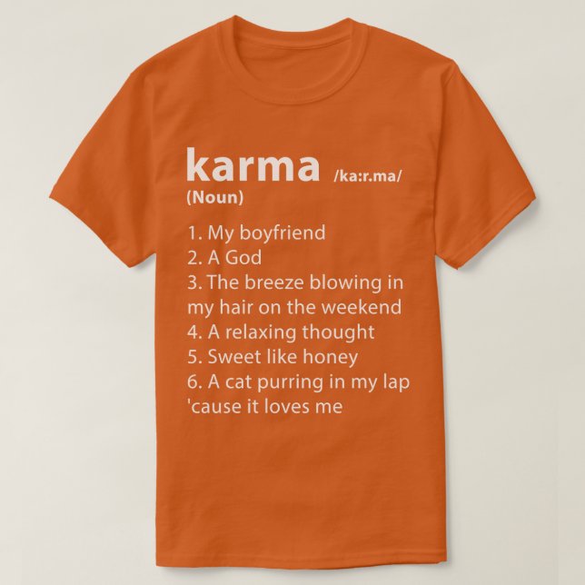 Karma Betydelse 3 T Shirt (Design framsida)