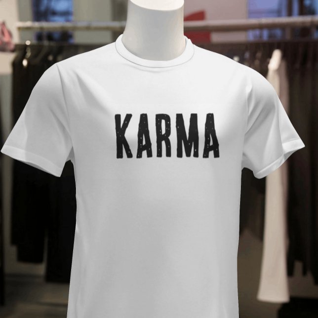 Karma Black Text T-Shirt (Skapare uppladdad)
