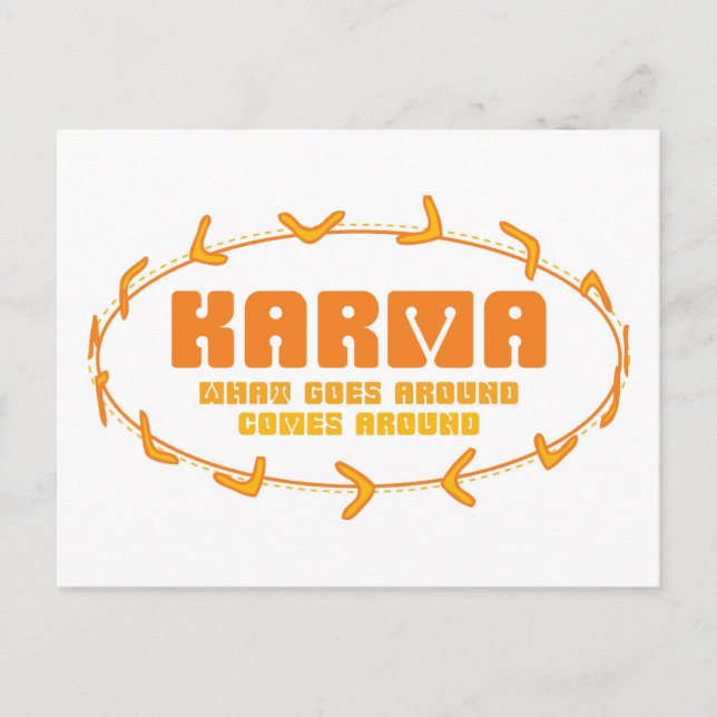 Karma Boomerang Vykort (Framsida)