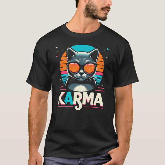 Karma Cat T Shirt (Framsida)