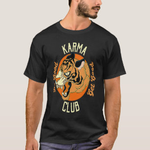 Karma Club Gör Gott Få Gott Tiger Ansikte Stor Kat T Shirt