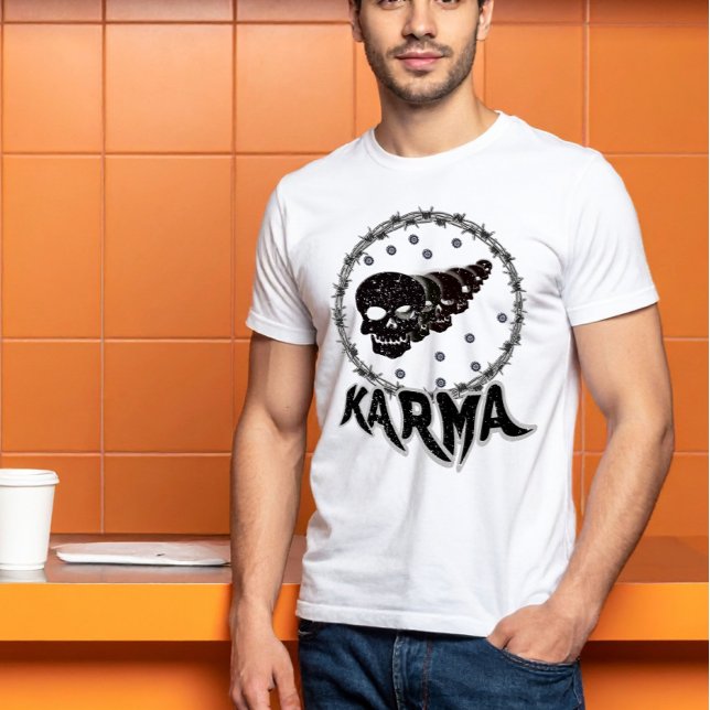 KARMA Death Metal Skalle T-Shirt  (Skapare uppladdad)