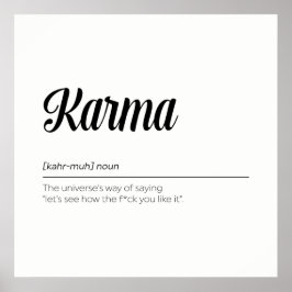 Karma Definition Funny Poster