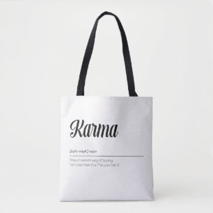 Karma Definition Funny Tygkasse