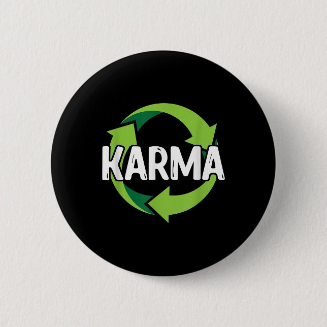 Karma Destiny Meditation Recycling Environmental P Knapp (Framsida)
