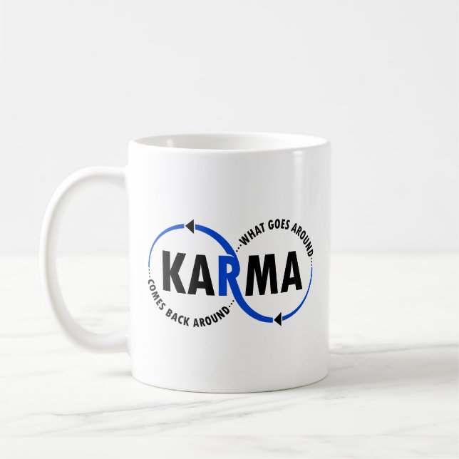 Karma - Det som händer runt kommer tillbaka runt ( Kaffemugg (Vänster)