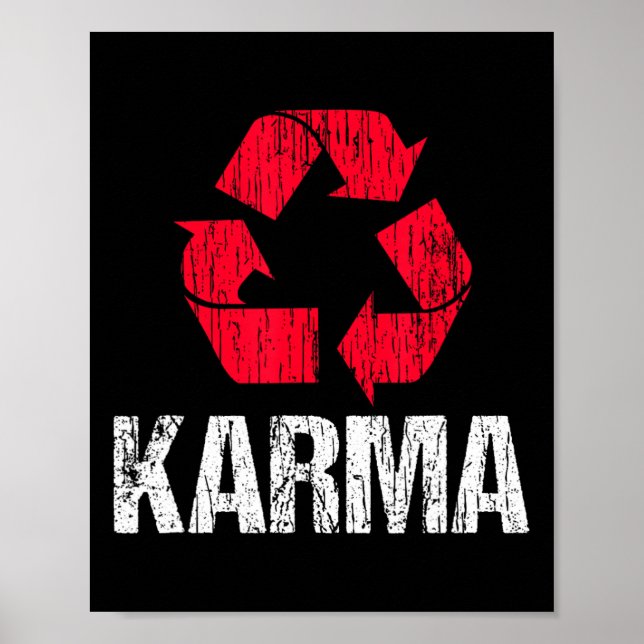 Karma Earth Day Recycling with Recycling Symbol Poster (Framsidan)