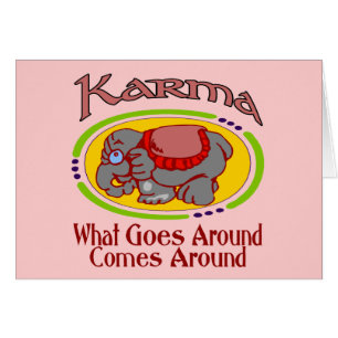 Karma Elephant Hälsningskort