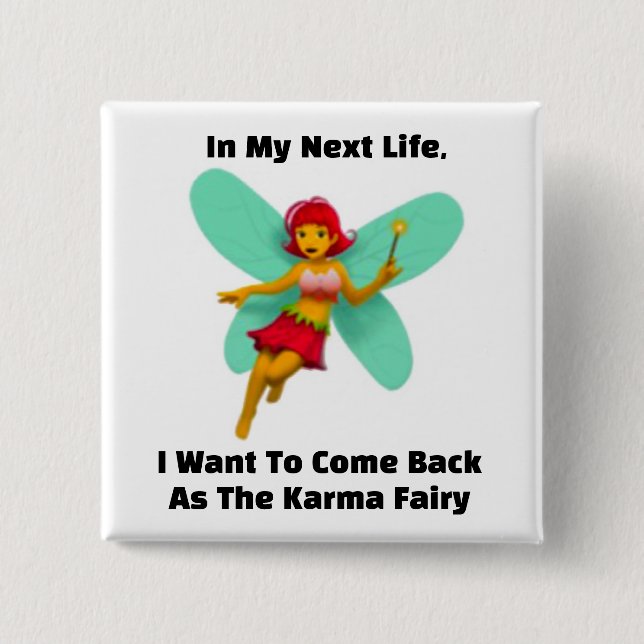 Karma Fairy Button Knapp (Framsida)