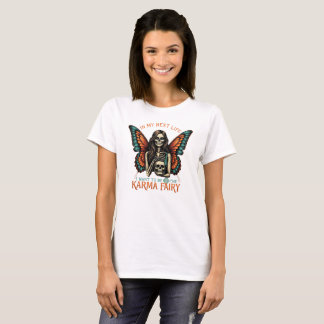 Karma Fairy Skeleton with Butterfly Vingar T Shirt