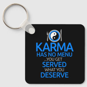 Karma har ingen meny... Yin Yang Graphic Classic Nyckelring