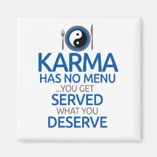 Karma har ingen meny... Yin Yang Graphic Magnet