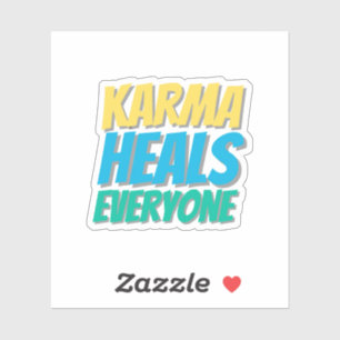 Karma Heals All Gratitude Sticker Klistermärken