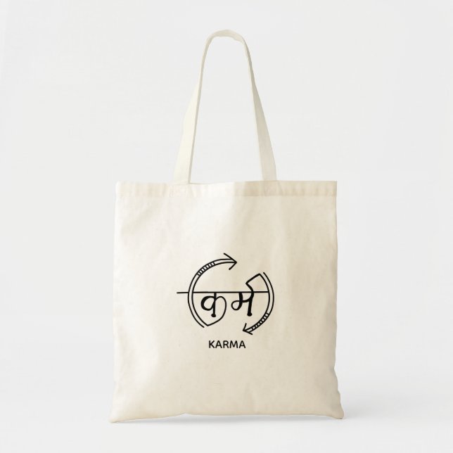 Karma hindu yoga-väska till påsen andlig tygkasse (Framsidan)