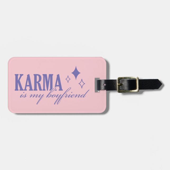 Karma is My Boyfriend Bagagebricka (Horisontell Framsida)