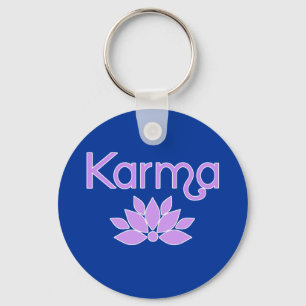 Karma med lotusblommablommatshirten nyckelring