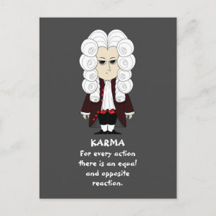 Karma & Newtons tredje lag (Mörkens bakgrund) Vykort