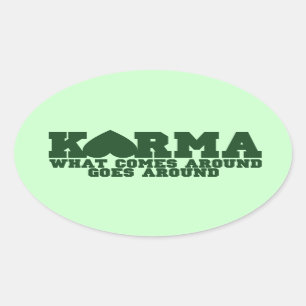 Karma Ovalt Klistermärke