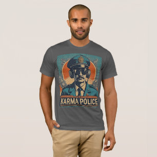 Karma Police - Witty Retro Art Radiohead T Shirt