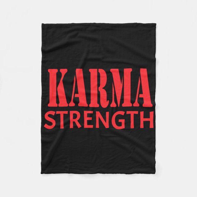 Karma Strength Sticker Fleecefilt (Framsidan)