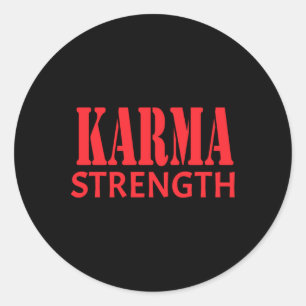 Karma Strength Sticker Runt Klistermärke