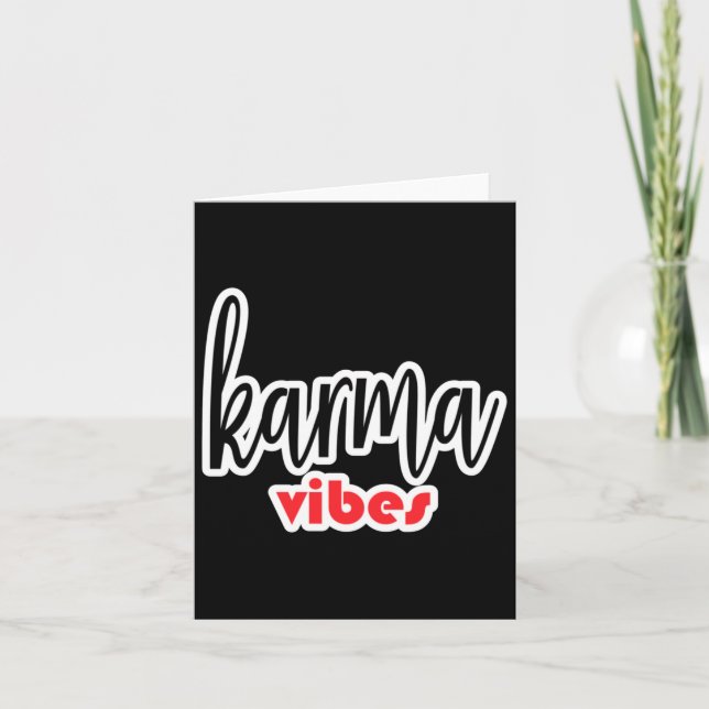 Karma Vibes Sticker Kort (Framsida)