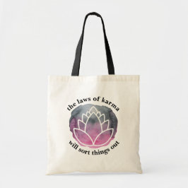 Karma White Lotus inspirationslagar Tygkasse