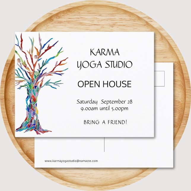 Karma Yoga Open House Inbjudan Vykort (Skapare uppladdad)