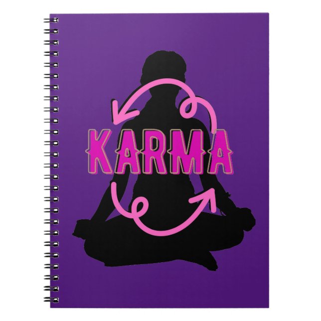 karma, yoga pose anteckningsbok (Framsidan)