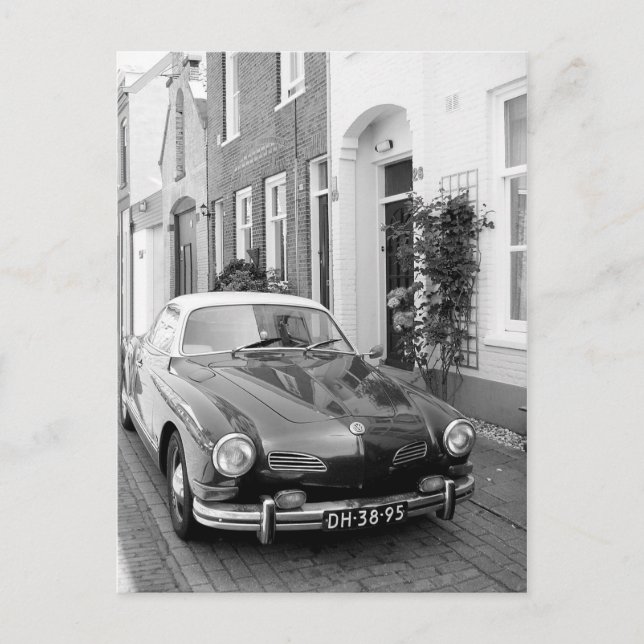 Karmann Ghia Classic Car Art Print Vykort (Framsida)