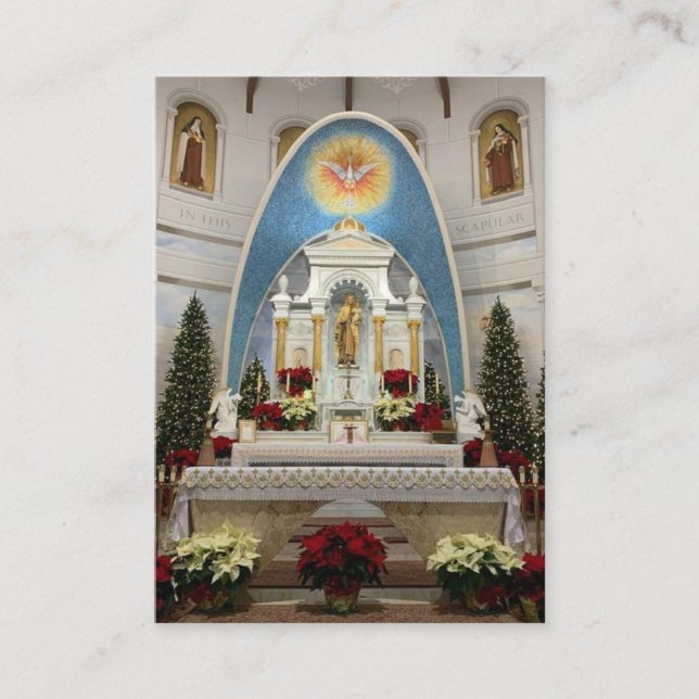 Karmel-Religiösa-katolskt bönekort Visitkort (Framsida)