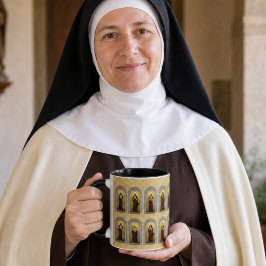 Karmelithelgon Religiösa Katolska Nunnor Präst Mugg
