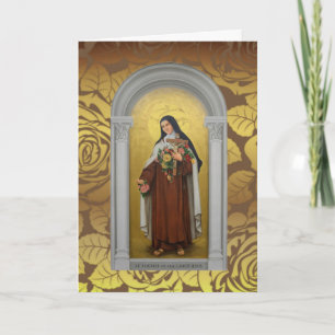 Karmelitnunna St. Therese den lilla blomman Kort