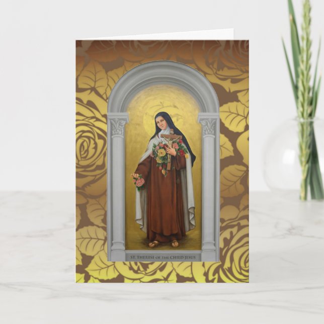 Karmelitnunna St. Therese den lilla blomman Kort (Framsida)
