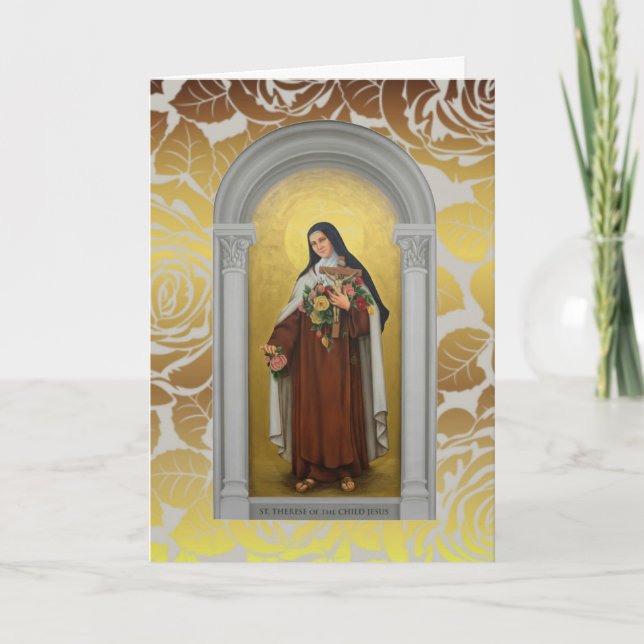 Karmelitnunna St. Therese den lilla blomman Kort (Framsida)