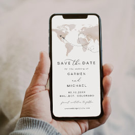 KARMEN Resmål Cream Karta Spara datumet Inbjudningar