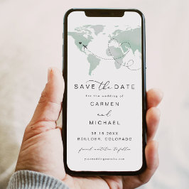 KARMEN Resmål Grönt Karta Spara datumet Inbjudningar