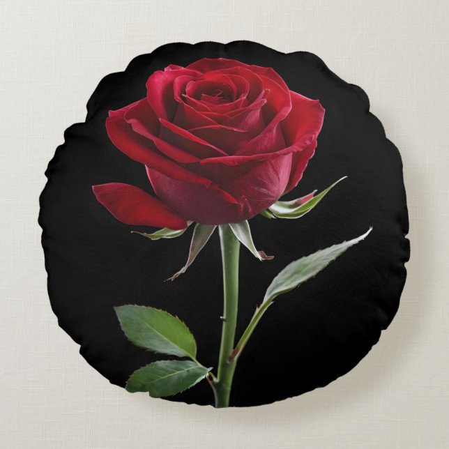Karmosin på ebenholts: Den enda röda rosen, Rund Kudde (Framsidan)