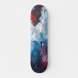 Karmosinblå Vapor Abstrakt Skateboard