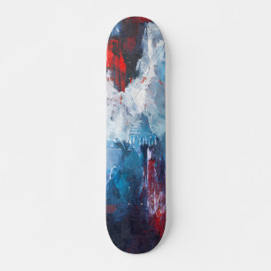 Karmosinblå Vapor Abstrakt Skateboard