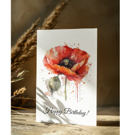 Karmosinblomning, anpassad vykort