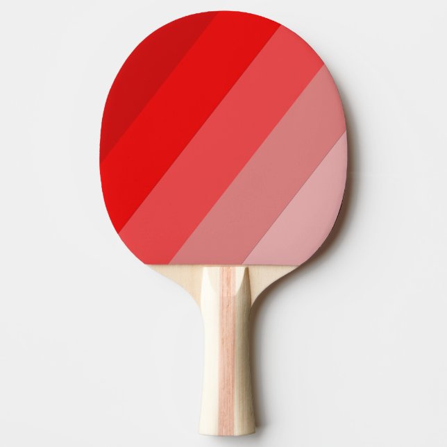 Karmosinröd Fading Djärv Randig Pingisracket (Framsidan)