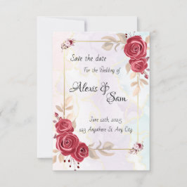 Karmosinröd färgtema i abstrakta färger inbjudningar