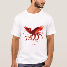Karmosinröd Fenix vid den månbelysta tidvattnet. T Shirt